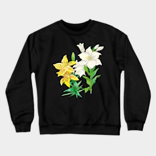 lily flower - botanical illustration Crewneck Sweatshirt